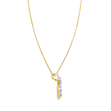 White, Yellow Diamond ATS Pendant in 14k Yellow Gold 15.50 Ctw
